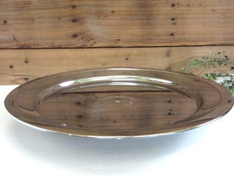 Vintage Kromex Lazy Susan Chrome Turntable, MCM Round Metal Pedestal Stand, Replacement Base