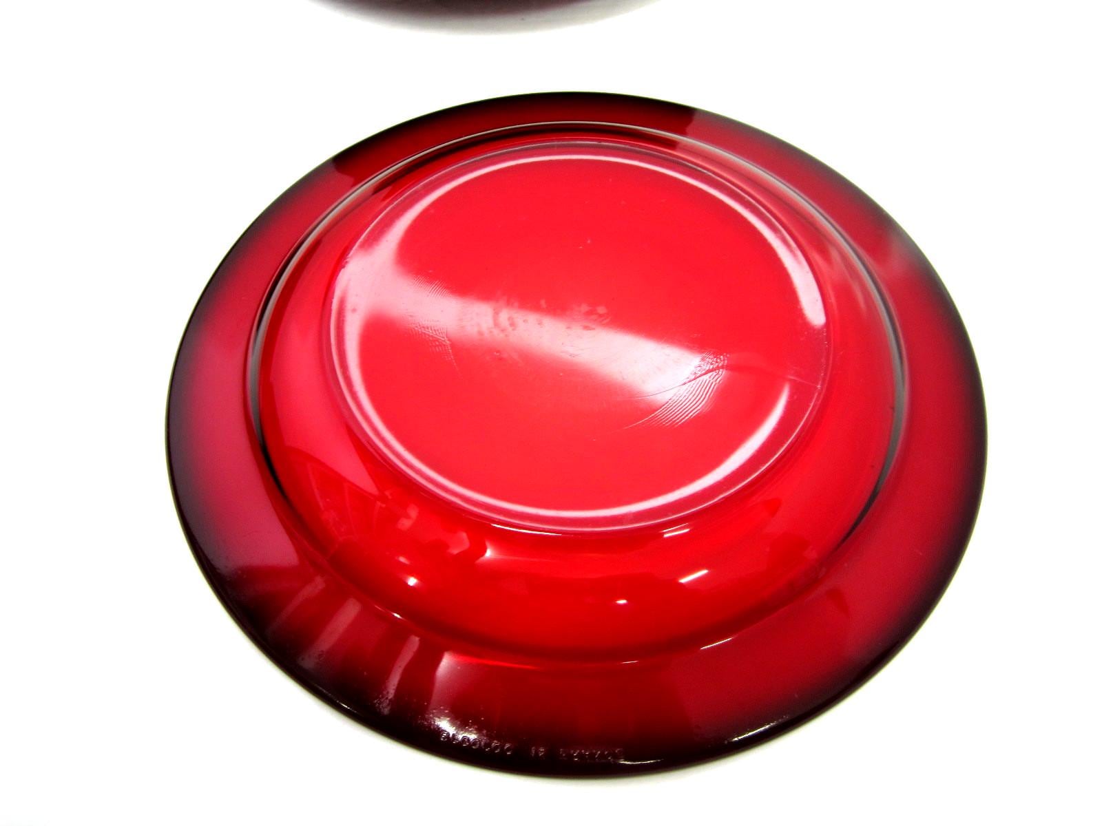 Arcoroc Classique Ruby Glass Dinnerware: Vintage French Plates, Bowls ...