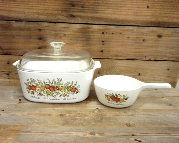 Corning Ware Spice of Life Quart Casserole or Dutch Oven With