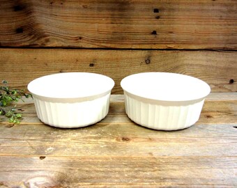 CorningWare French White Ramekins 4-Ounce - Set 2 Pezzi, In Gres, Adatti A Forno E Microonde - 5