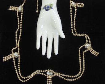 Vintage 1960s Kandell & Marcus NY Rhinestone Belt With 