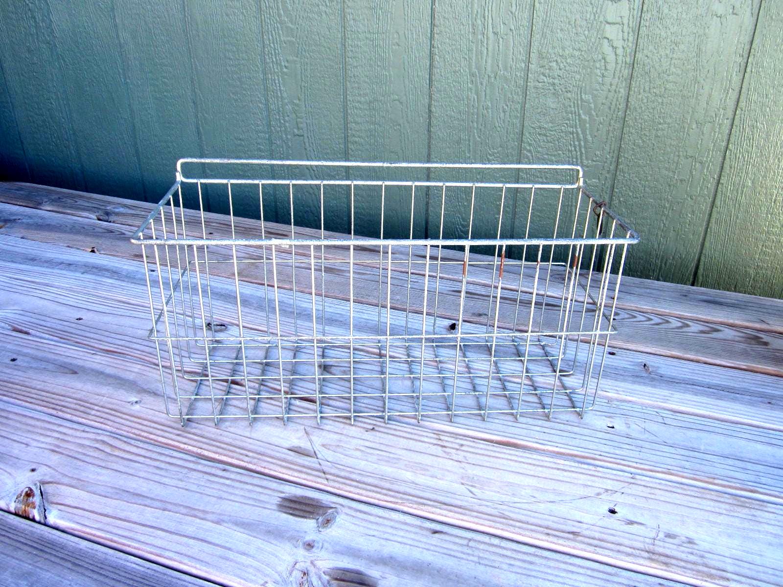 バーベキュー・調理用品 Vtg wire l milk crate Rare Vintage Metal Wire Lucerne Milkcrate/1968 - Etsy
