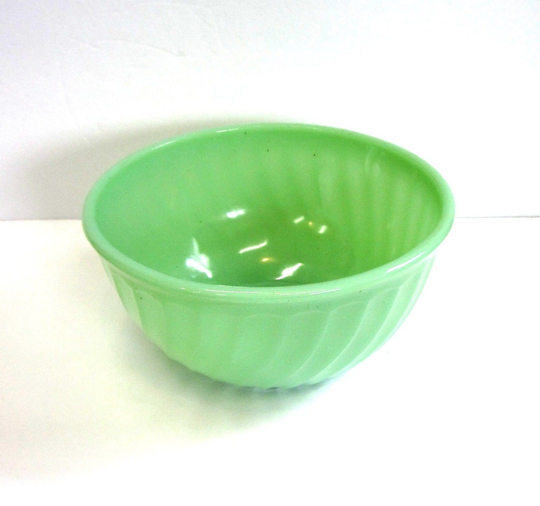 Fire King Jadeite Swirl Bowl Green Jadeite 8 Mixing Etsy
