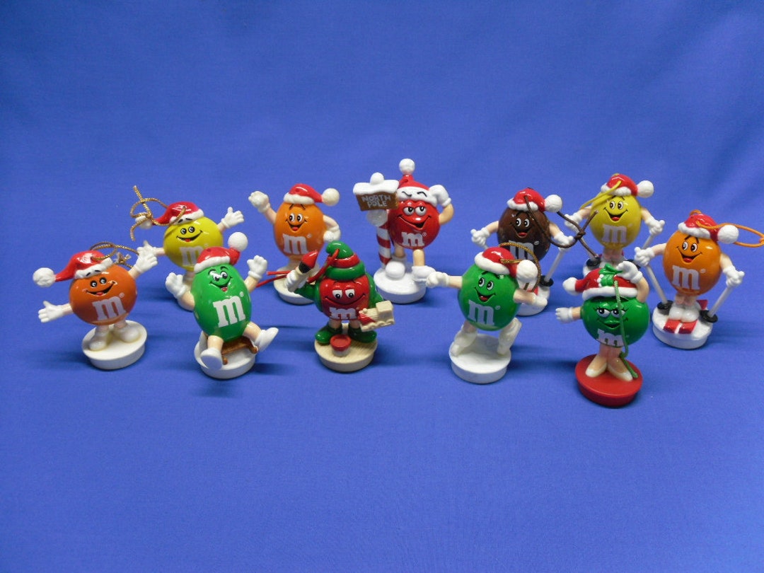 Vintage Set of M&M Christmas Ornaments From 80's and Etsy