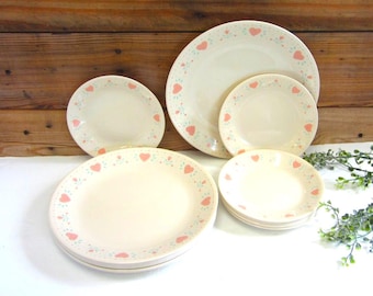 Forever Yours Corelle Dinner Plates & Bread Plates: 2 Sets of 4 Each, Your Choice