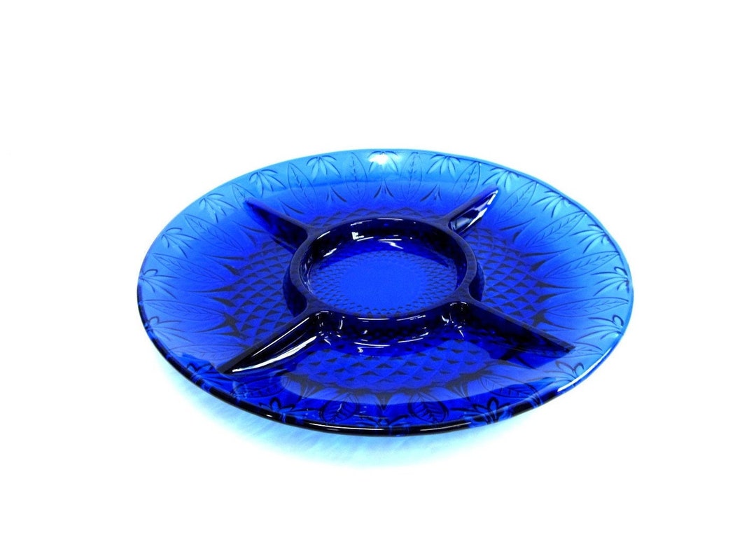 Popxstar  Glass Divided Serving Plate with Sauce Compartment Shell Design for Dumplings Desserts Seafood Sharing Dish Microwave Safe Gift main image 1