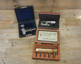 Vintage Machinist Tools, Choice of Starrett Outside Micrometer, Brown & Sharpe Gear Tooth Vernier or Minute Man Keyway Set
