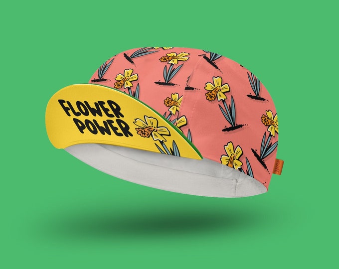 Casquette de vélo en coton Flower Power EN STOCK !