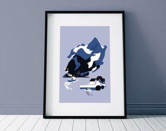 Norway Fjords Limited edition Riso print - signed and numbered