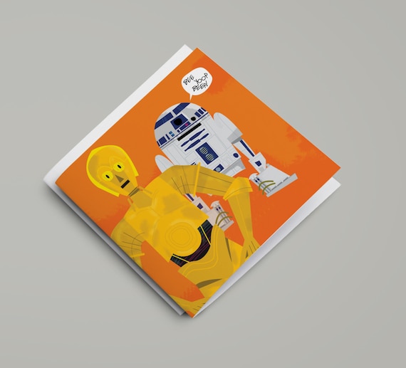 Gratuit Images C3p0 R2d2 Star Wars Humour Greeting Card Etsy le plus cool salutations