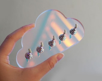 5pcs Cloud False Nail Display Stand Holder Set