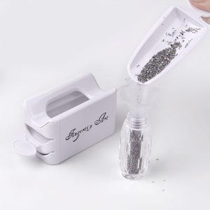 Återvinningssystem för dipppulver Nageltillbehör/ Återvinningslåda för nagelglitterkristallpärlor