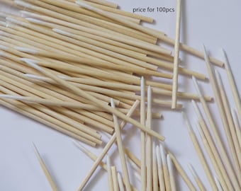 100pcs Lint-Free Disposable Swabs for Nail Art, Gel Cleanup, Lash & Makeup Application