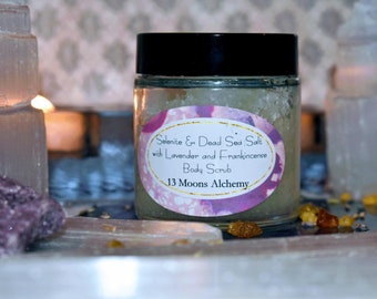 Selenite & Dead Sea Salt with Lavender and Frankincense Body Scrub