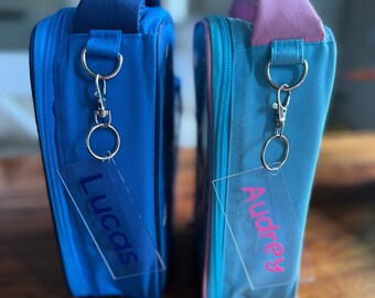 Back to School Name Keychain- Name Keychain- Monogram Keychain- Back to School - Lunchbox - Backpack- School -Personalization