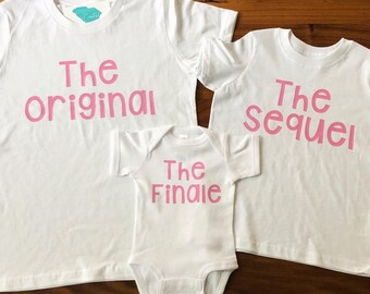 sibling shirt set- sibling shirts- pregnancy announcement- new addition