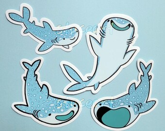 Cartoony Whale Shark Sticker Pack
