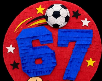 Piñata sportiva personalizzata da 6 e 7 pollici, 18 pollici