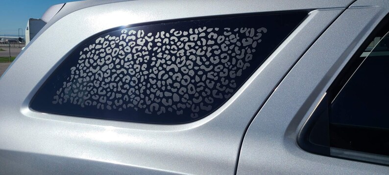 Leopard print window decal | Etsy