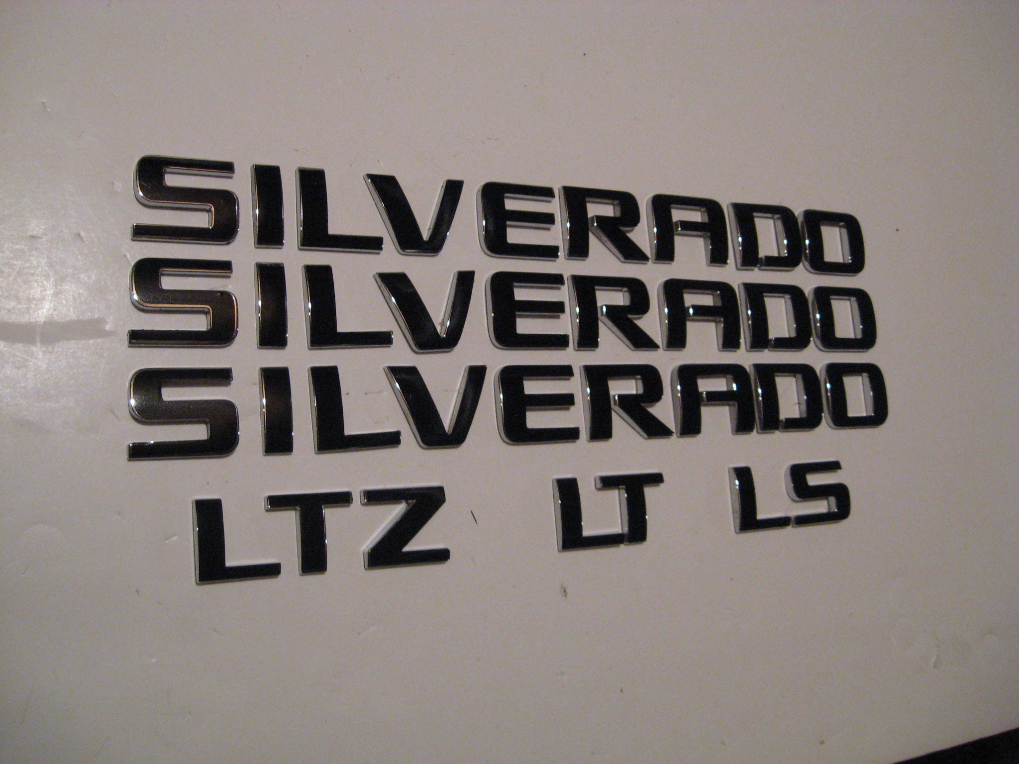 Silverado Lettering Vector 2007-2018 Chevy Silverado 1500 Emblem Overlay Decal Letters (BLACK) Set ...