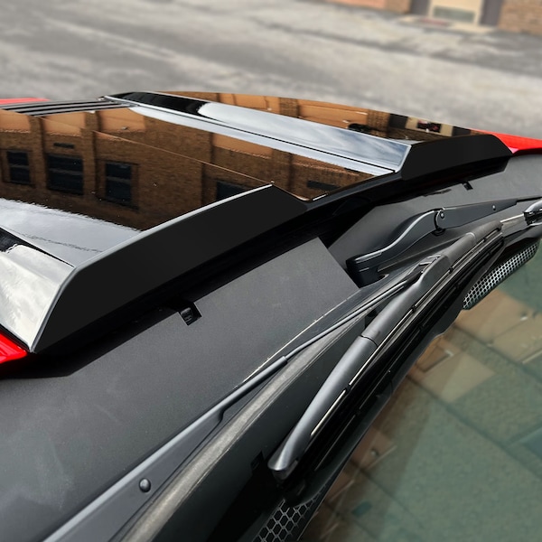 2022 2023 2024 Chevy Silverado Trail Boss ZR2 Rear Hood Scoop Solid Matte Black Vent Decal Stickers Set of 2 Reduce Sun Glare