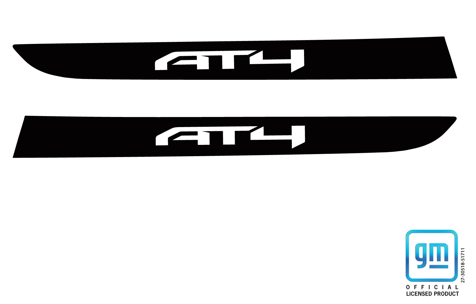 2019-2026 GMC Sierra 1500 Matte Black AT4 Hood Decal Stickers Set of 2 ...
