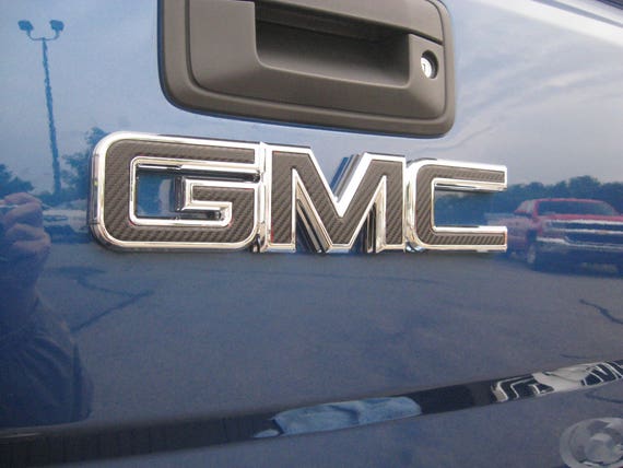2014 15 16 17 GMC SIERRA AMERICAN FLAG GRILLE GRILL DECAL EMBLEM OVERLAY