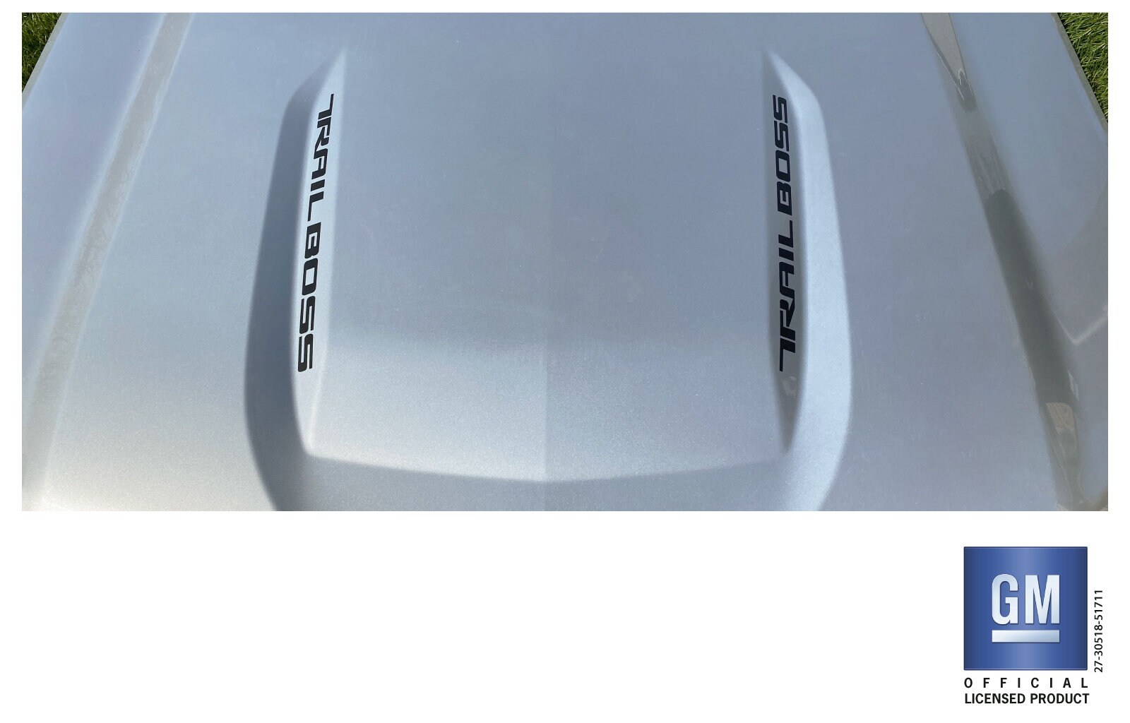 2019-2026 Chevy Silverado 1500 Matte Black Trail Boss Hood Lettering ...