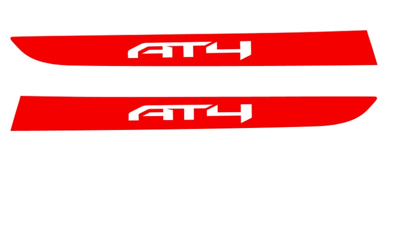 2019-2026 GMC Sierra 1500 Truck Red AT4 Hood Decal Stickers Set of 2 GM ...