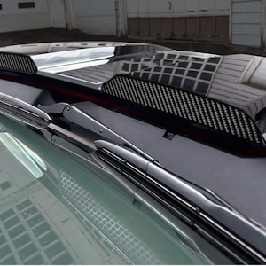 2022 2023 2024 2025 Chevy Silverado Trail Boss ZR2 Hood Scoop Black Carbon Fiber Rear Air Duct Vent Decal Stickers Set of 2
