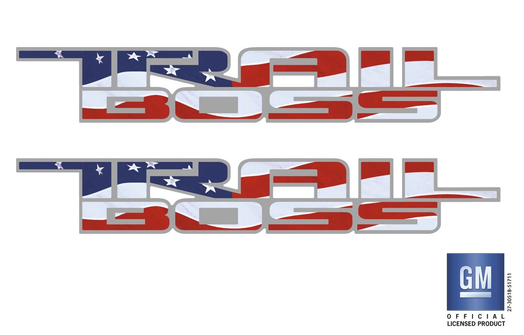 2019-2026 Chevy Silverado Trail Boss American Flag Bed Side Decal ...