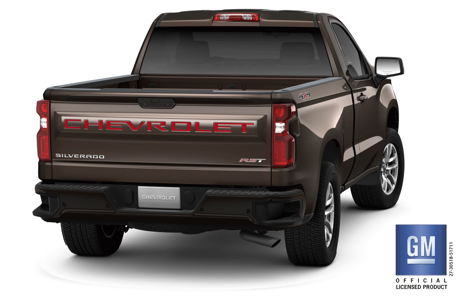 EmblemsPlus Red 'Trail Boss' Tailgate Lettering Decal – For Chevy Silverado 2019-2025 (GM Licensed)