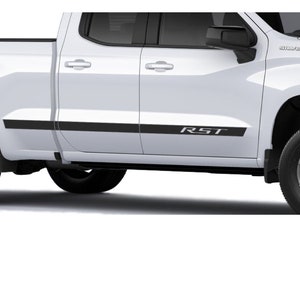 2019 2020 2021 2022 2023 2024 2025 Chevy Silverado 1500 Matte Black Crew Cab Double Cab Body Side Decal Set GM Official Licensed Product