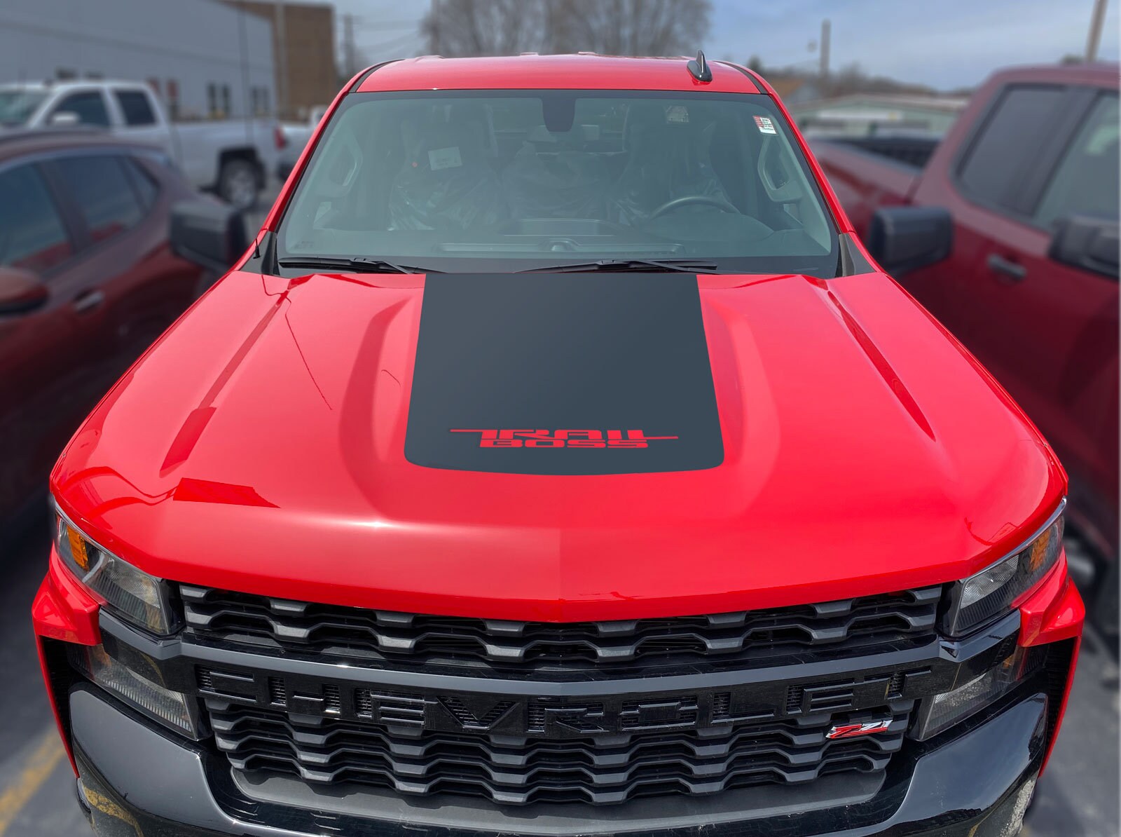 2019 2020 Chevy Silverado 1500 TRAIL BOSS Matte Black Hood Etsy