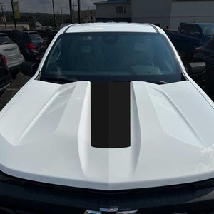 2023 2024 2025 Chevy Colorado WT LT Z71 Trail Boss Solid Matte Black Center Hood Contour Decal GM Official Licensed Product