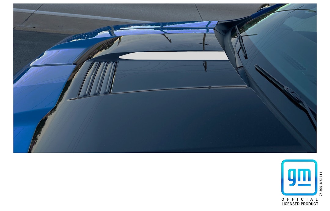 2022 2023 Chevy Silverado 1500 Trail Boss ZR2 Silver Metallic Hood Scoop Spear Decal Stickers