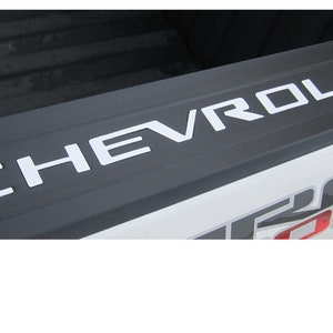 2019 2020 2021 2022 2023 2024 Chevy Silverado CHEVROLET Bed Rail Rigid ABS Plastic Lettering Set White GM Official Licensed Product