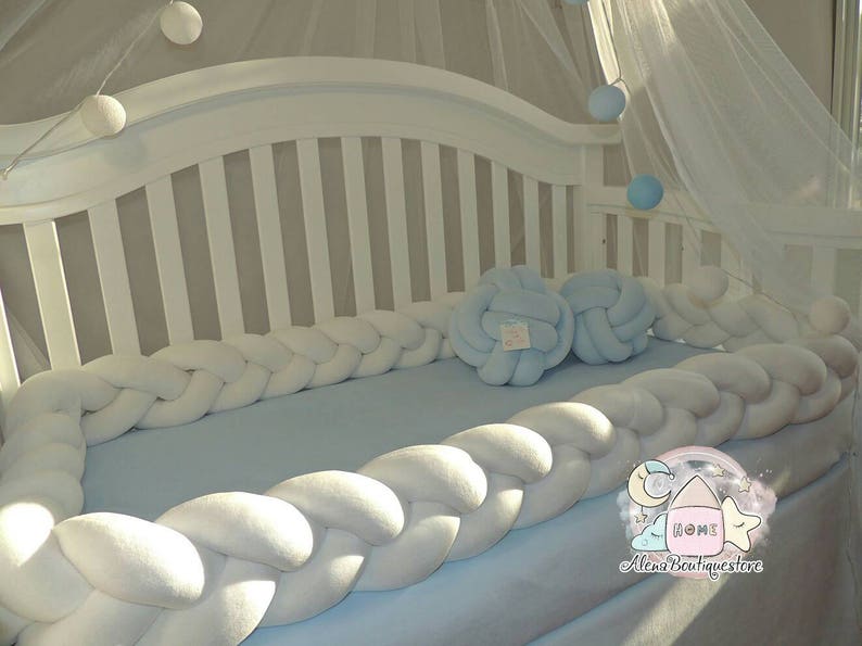 etsy braided crib bumper