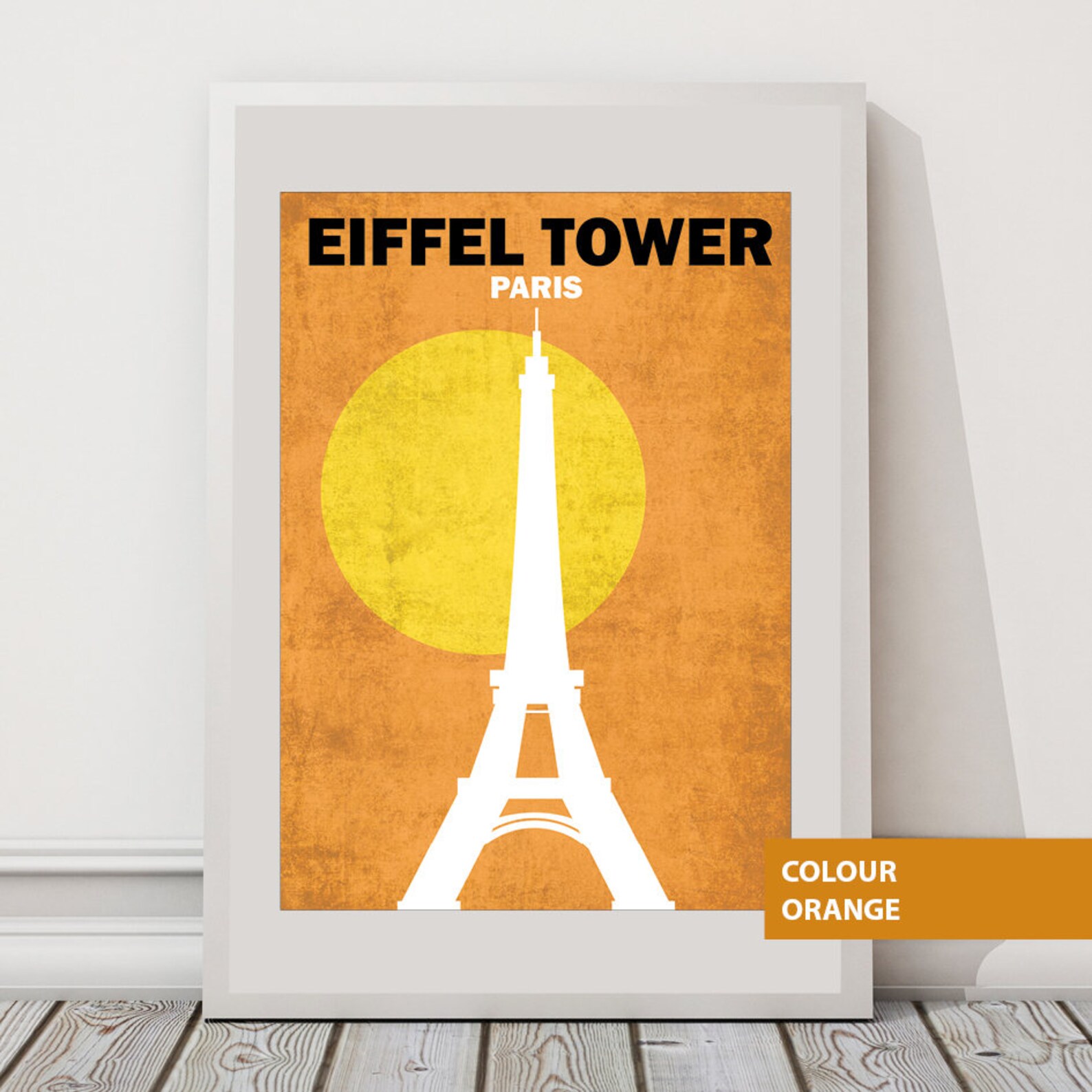 Eiffel Tower Print Paris Poster French Art Landmark Print Etsy