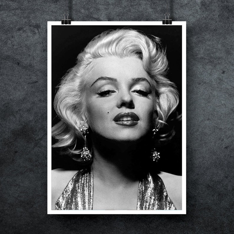 Marilyn Monroe Print, Black and White Photograph, Large Poster, Vintage Pin Up, 1950s, Holywood Icon, JFK, Monroe Canvas 