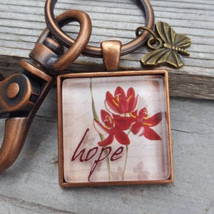 Vintage Look Hope Key Chain, Keychain Vintage, Keychain Hope, Gift of Hope, Vintage Hope Keychain, Inspiriration Keychain, Religious gift