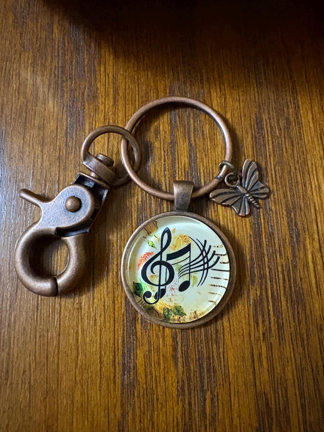 Vintage Musical Note Key Chain, Music Lover Key Chain, Musician Key ...