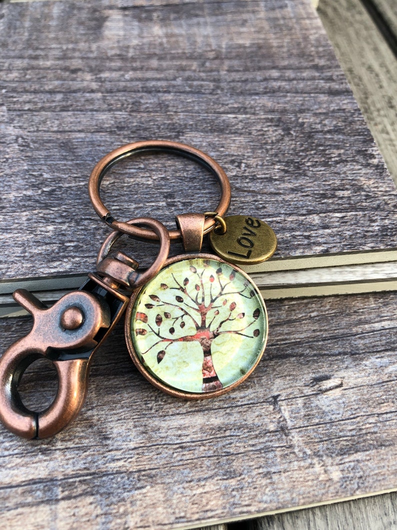 Vintage Look Tree of Life Key Chain Tree of Life Vintage - Etsy