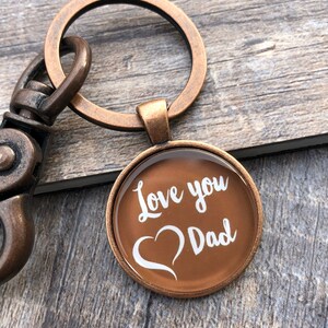 Love you Dad Key Chain, Gift for Dad, Keychain for Dad, Keychain for Man, Dad gift birthday, Dad gift Christmas, Gift idea Dad, Keychain Dad image 4