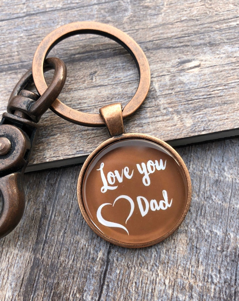 Love you Dad Key Chain, Gift for Dad, Keychain for Dad, Keychain for Man, Dad gift birthday, Dad gift Christmas, Gift idea Dad, Keychain Dad image 4