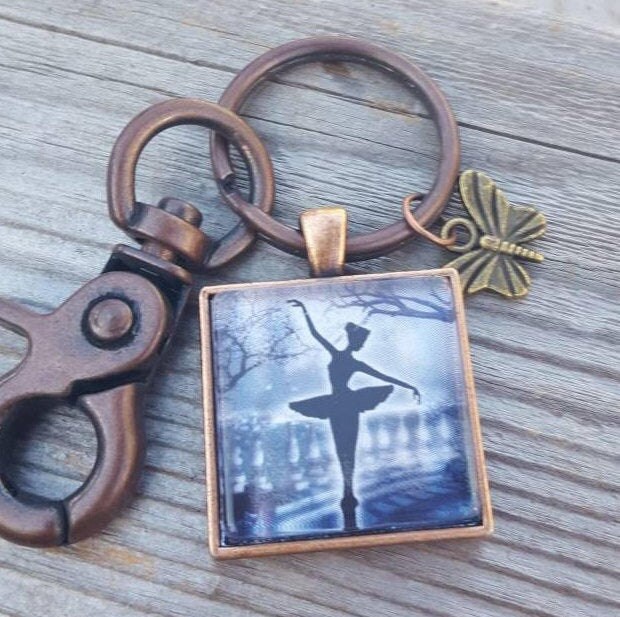 Dancer Key Chain, Vintage Look Key Chain, Gift for Dancer, Ballet Key ...
