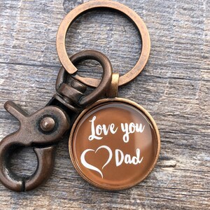Love you Dad Key Chain, Gift for Dad, Keychain for Dad, Keychain for Man, Dad gift birthday, Dad gift Christmas, Gift idea Dad, Keychain Dad image 5