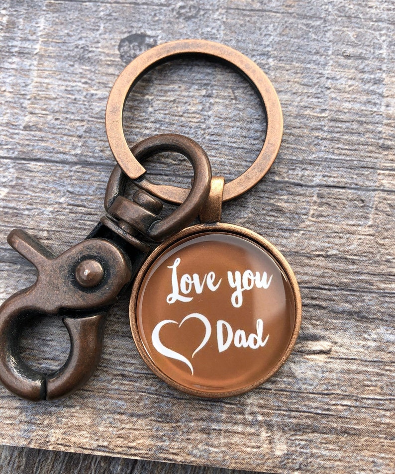 Love you Dad Key Chain, Gift for Dad, Keychain for Dad, Keychain for Man, Dad gift birthday, Dad gift Christmas, Gift idea Dad, Keychain Dad image 5