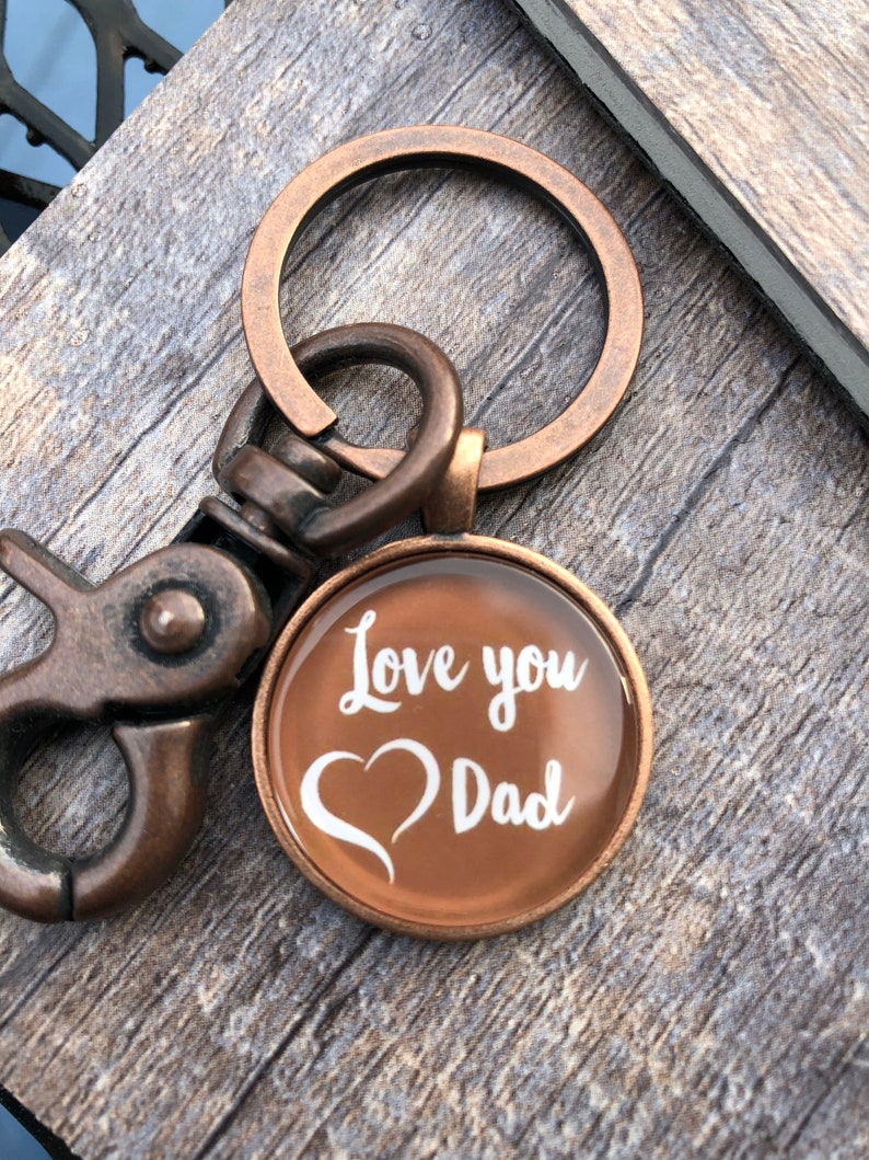 Love you Dad Key Chain, Gift for Dad, Keychain for Dad, Keychain for Man, Dad gift birthday, Dad gift Christmas, Gift idea Dad, Keychain Dad image 1