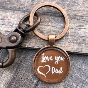 Love you Dad Key Chain, Gift for Dad, Keychain for Dad, Keychain for Man, Dad gift birthday, Dad gift Christmas, Gift idea Dad, Keychain Dad image 3